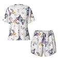 thumbnail image 2 of Yiaed Rabbit And Butterfly Print Short Sleeve Pajama Sets for Women Casual Crew Neck 2 Piece Lounge Sets Women's Short-Sleeved Pajama-Small, 2 of 5