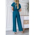 thumbnail image 4 of Mono Enterizo PRETTYGARDEN Mujer Cuello en V Manga Corta Azul Talla L, 4 of 7