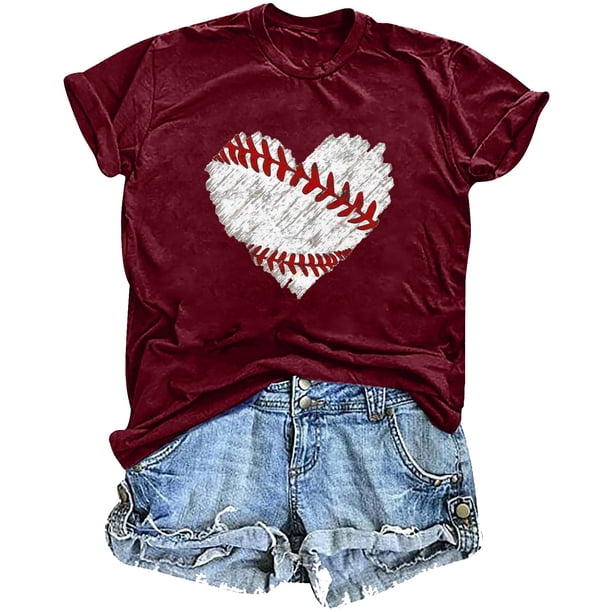 Mujeres Impreso Casual Top, Manga Corta Crew Cuello Blusa para la Primavera Y el Verano Desgaste, Ligero Imitación Algodón Moda Tee