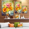 thumbnail image 3 of Gerbera Blanc Rose Rouge et Tulipes - Impression sur Toile Florale, 3 of 4