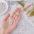 thumbnail image 3 of 200pcs 6mm White Howlite Beads Semi Precious Beads Round Smooth Gemstones Spacer Beads Elastic Thread Plastic Bead Containers for Bracelet Necklace, 3 of 5