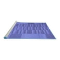 thumbnail image 2 of Ahgly Company Machine Washable Indoor Round Abstract Blue Contemporary Area Rugs, 8' Round, 2 of 4