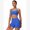 Blue, variant on 2 Piece Seamless Workout Sets for Women Scoop Neck Strappy Sports Bra Scrunch Butt Lifting Gym Impact Shorts Mint Green