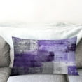 thumbnail image 2 of Purple Velvet Abstract Pillow Covers Set of 2 Modern Accent Violet Gray Throw Pillow Cover Soft Elegant Decorative Couch Cushion Cover for Bed Living Room Outdoor Sofa Pillowcases 12x20 Inch, 2 of 6