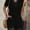 Black, variant on ZOELNIC Womens Fashion 2 Piece Outfits Lace V Neck Short Sleeve Tops Set Matching Shorts Lounge Sets, S