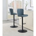 thumbnail image 3 of Ensemble Tabouret Réglable Kirkdale 2-Pack en Simili Cuir Bleu Marine, 3 of 11