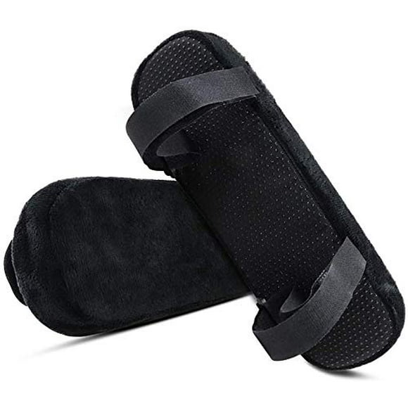 2 Pack Office Chair Armrest Pads Covers with Memory Foam Elbow Pillow for Forearm Pressure Relief, Black Arm Rest Covers for Office Chairs, Wheelchair, Comfy Gaming Chair