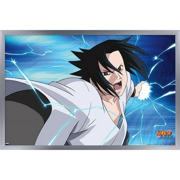 Naruto Shippuden - Sasuke Wall Poster, 14.725" x 22.375" Framed