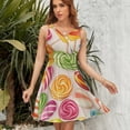 thumbnail image 7 of Rainbow Lollipop Dress Summer Street Style Dresses Female Sleeveless Printed Sundress, 7 of 7