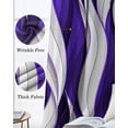 thumbnail image 6 of Purple White Moire Black Out Curtains 84 Inch Long for Living Room, Modern Abstract Art Elegant Blackout Curtain Shade Thermal Insulated Window Curtains Grommet Drapes 42"x84" 2 Panels, 6 of 8