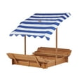 thumbnail image 6 of YIYADO Wooden Sandbox for Kids with Adjustable Shade & 2 Foldable Bench Seats, 46", 6 of 6