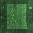 thumbnail image 1 of Ahgly Company Indoor Square Abstract Emerald Green Contemporary Area Rugs, 5' Square, 1 of 4