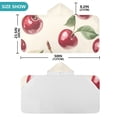 thumbnail image 4 of Yayeee Kids Hooded Towels Toddler Soft Absorbent Beach Bathing Wrap 50" x 23.5", Cute Cherry, 4 of 5