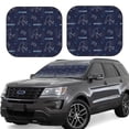 thumbnail image 1 of JUNZAN Hockey Players Pattern Car Windshield Sun Shade | Reflective Sunshade | Foldable 2-Piece Sun Shield Protect Your Car | Fits Sedans, SUVs, Hatchbacks-Large, 1 of 6