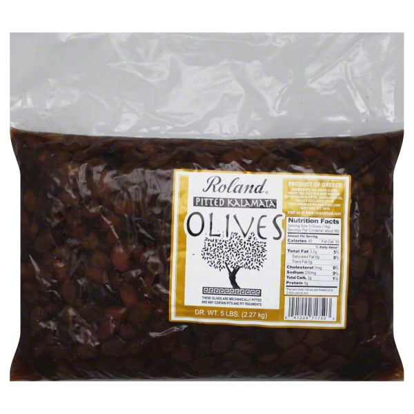 Roland Greek Pitted Kalamata Olives, 5 lbs