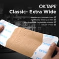 thumbnail image 3 of OK TAPE Extra Wide Kinesiology Tape, Precut K Tape Strips, Elastic Physical Therapy Athletic Tape for Pain Relief & Joint Support | Back, Shoulder, Knee (4" x 10" - 10Pcs) Black, 3 of 6