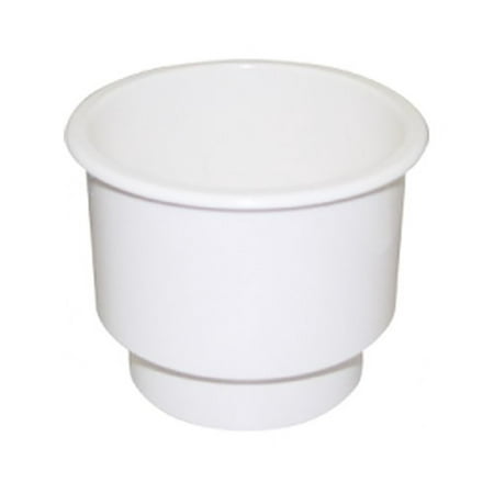 One New White, Plastic, Two-Tiered Cup-Holder w/ a Drain Hole Used For Boats RVs Campers Pool/Poker Tables Cars &