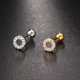 thumbnail image 1 of Pendientes pequeños de acero inoxidable con forma de bola y tornillo para mujer con forma de circón, 1 of 6