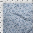 thumbnail image 3 of oneOone Cotton Flex Grayish Blue Fabric Florals Diy Clothing Quilting Fabric Print Fabric By Yard 40 Inch Wide, 3 of 5