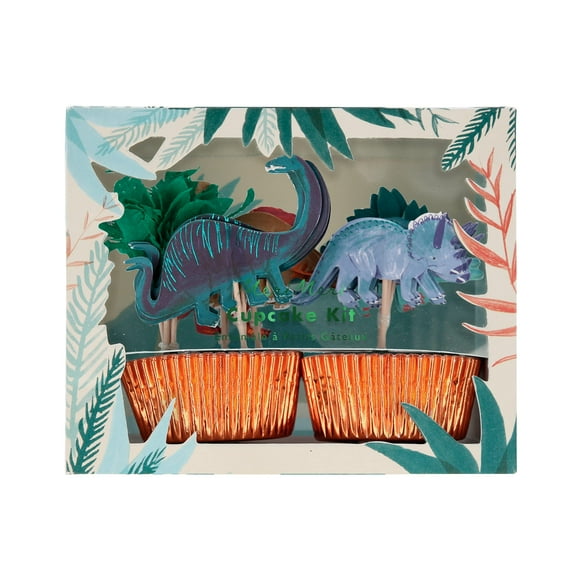Kit para magdalenas Meri Meri Dinosaur Kingdom, paquete de 24