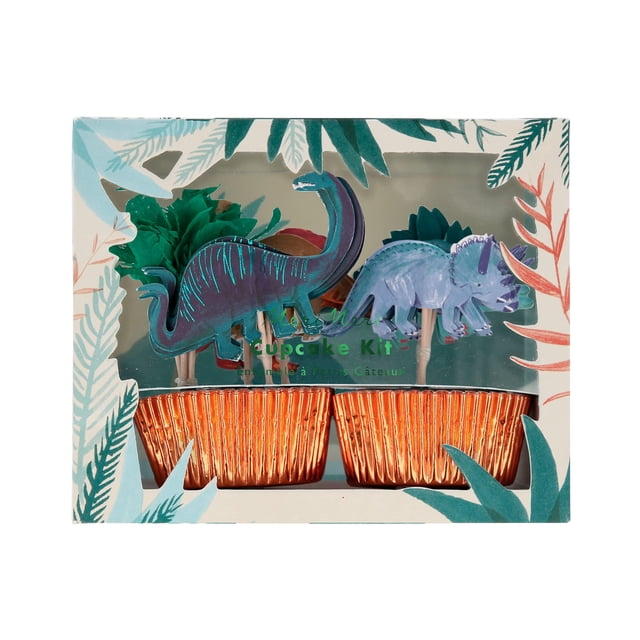 Kit para magdalenas Meri Meri Dinosaur Kingdom, paquete de 24