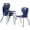 Blue - 12", variant on Schooled Student Stackable Chairs Ergonomic Molded Seat Shell Classroom Chairs, 16”, Black, 4-Pack