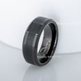 thumbnail image 3 of Beveled Tungsten Ring - 8mm Black Ion Plated Comfort Fit Tungsten Carbide Anniversary Band, 3 of 5