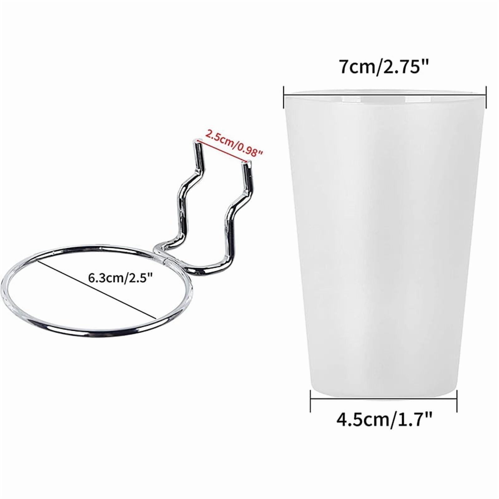 24 Sets Pegboard Bins with Rings Style Pegboard Hooks with Pegboard Cups Pegboard Cup Holder Accessories Transparent