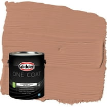 Glidden One Coat Terrazzo Tan / Orange Flat Interior Paint with Primer, 1 Gallon