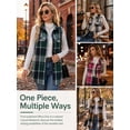thumbnail image 6 of Cuteduck Womens Sleeveless Plaid Vest Wool Blazer Jackets Cardigan Outerwear Fall Winter Tops, 6 of 9