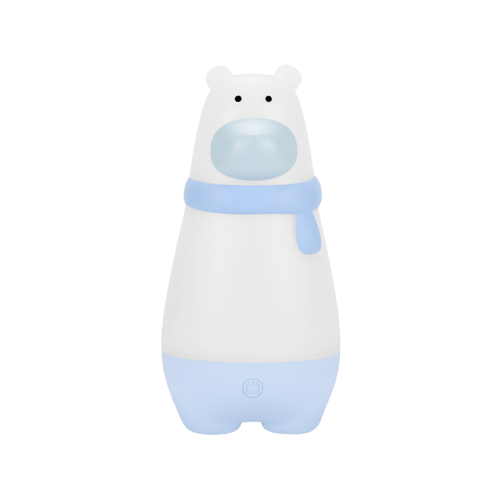 LED Multicolor Silicone Bear Lamp,USB Rechargeable Lighting with Warm White & 4-Color Breathing Dual Light Modes Sensitive Tap Control for Baby Adults Bedroom Portable Baby Night Light 