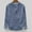 Blue, variant on KeShDi Flannel Shirt Men Casual Solid Button Long Sleeve Round Collar Pullover Blouse Shirt Gray 2X
