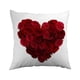 thumbnail image 2 of Funda de almohada para San Valentín 17,7"x17,7" | Estampado de corazón rayado | Funda decorativa de cojín de poliéster rojo | Diseño Romántico Digital HD | Sofá acogedor con acento en dormitorio, 2 of 6