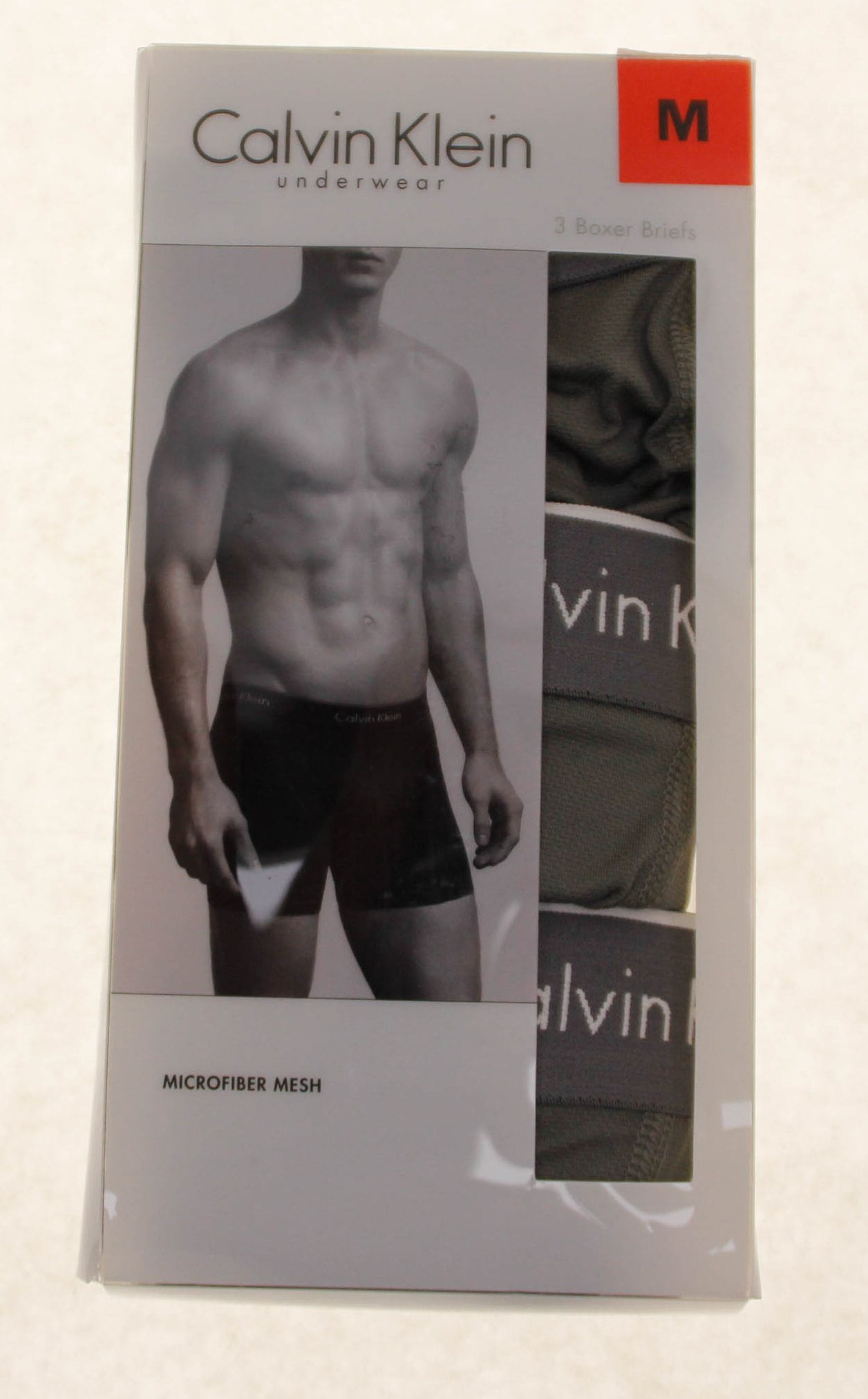 Calvin Klein Pro Mesh Men's Boxer Brief Underwear, Gray, 3 Pack, Medium -  NEW 