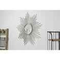 thumbnail image 2 of Striking Silver Metal Sunburst Design Wall Mirror, 2 of 7