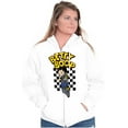 thumbnail image 4 of Betty Boop Checkerboard Biker Cartoon Zip Hoodie Sweatshirt Women Brisco Brands S, 4 of 5