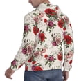 thumbnail image 3 of KLL Rose Flowers Print Mens Hoodie Long Sleeve Casual Pullover Hooded Sweatshirt Fashion Drawstring Hoodies with Pocket-4X-Large, 3 of 6