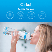 Cirkul 62oz Plastic Water Bottle with Blue Lid and Flavor Cartridge (FitSip Star Blast)