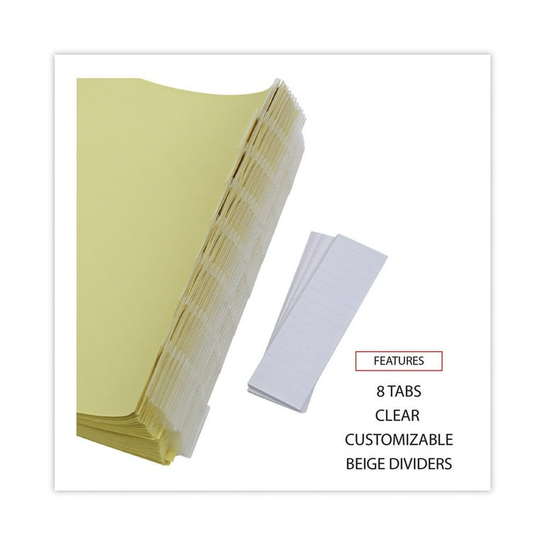 Deluxe Extended Insertable Tab Indexes, 5-Tab, 11 x 8.5, Buff, Clear Tabs, 6 Sets Deluxe Extended Insertable Tab Indexes, 5-Tab, 11 x 8.5, Buff, Clear Tabs, 6 Sets