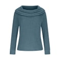 thumbnail image 5 of hotojiny Womens Long Sleeve Tops Cowl Neck Ribbed Knit Sweater Loose Fit Solid Color Pullover Lightweight Spring Shirts S-3XL, 5 of 6