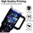 thumbnail image 4 of Cool Gamer Gifts for Men 40 oz Tumbler with Handle Straw Lid 40oz Gaming Gifts for Gamer Double Stainless Steel Insulated Cup Gamer Travel Coffee Mug Gamer Room Decor, 4 of 6