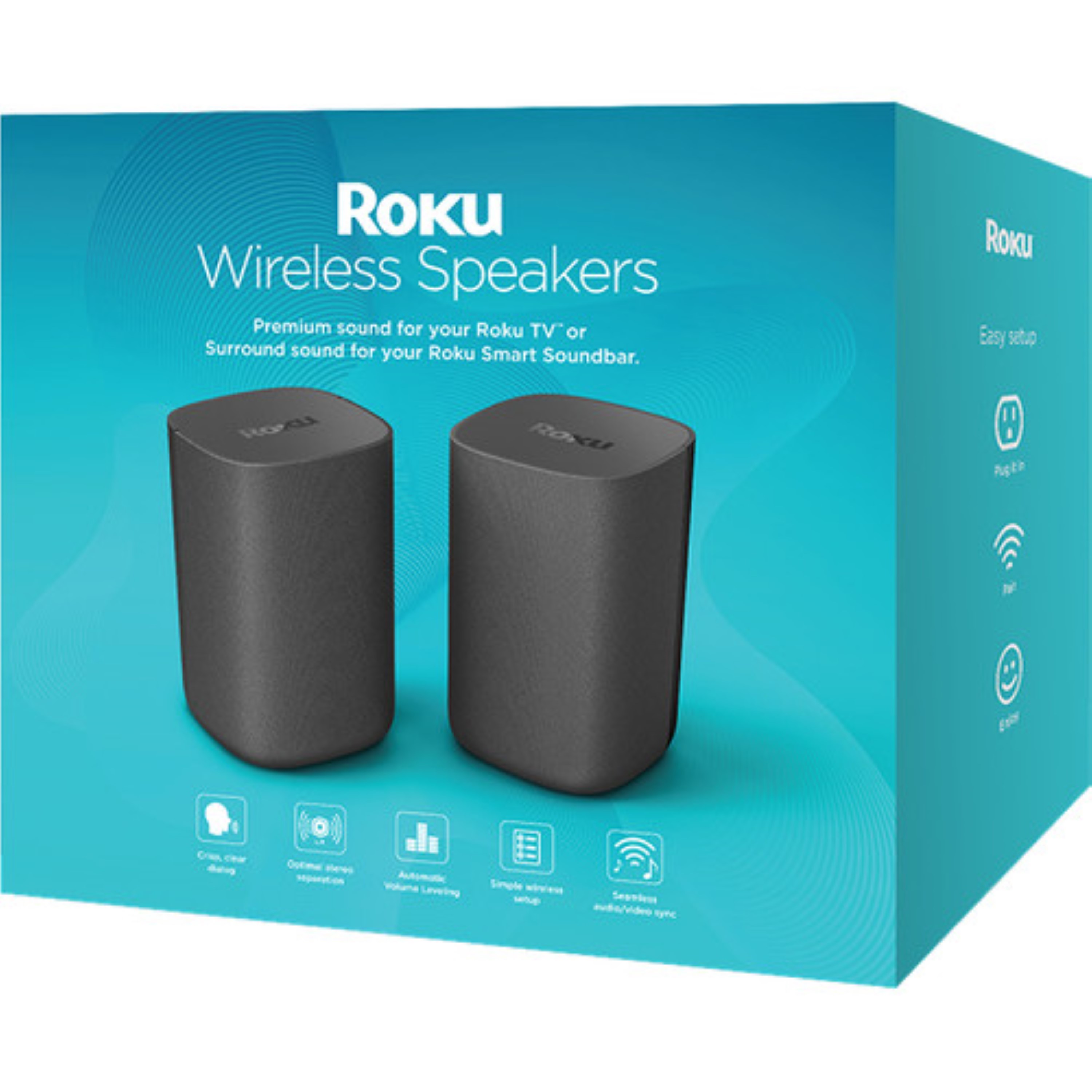 Roku 9020R2 Wireless Surround Speakers (Pair, Black) - image 5 of 5