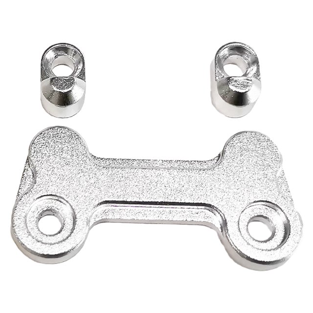 Soporte de brazo de suspensión delantera y trasera Vogacara Aleación de aluminio Plata para 1/7 UDR RC