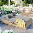 thumbnail image 2 of MAYEERTY Outdoor Double Sunbed, Wicker Patio Recliner Set with Adjustable Backrest and Seat, Cushions Included, 2 of 9