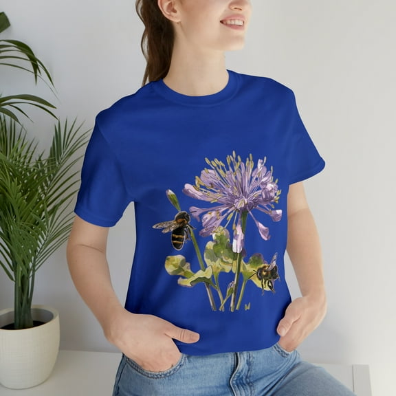 Wildflower Print Unisex Short Sleeve T Shirt Virginia Spring Beauty