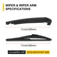 thumbnail image 2 of 11" Rear Windshield Wiper Blade Arm Set Fit for 2012-2019 FIAT 500 Rear Wiper Arm Blade 68079869AA 68079870AA, 2 of 7