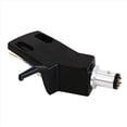 thumbnail image 3 of 2X Turntable Headshell Aluminium Alloy Headshell Record Turntable Needle Replacement Phono Stylus Cartridges Rack Black,2 x Phonograph Phono stand,Black, 3 of 5