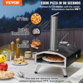 thumbnail image 2 of VEVOR 12" Outdoor Pizza Oven Portable Wood Pellet Pizza Oven Camping w/ Rotation, 2 of 9