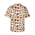 thumbnail image 3 of Daiia Hot Dog Pizza Hawaiian Shirt for Men Gentle Cotton Regular Short Sleeve Casual-3X-Large, 3 of 9