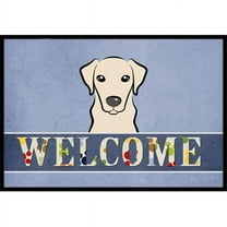 Caroline's Treasures BB1408JMAT Yellow Labrador Welcome Door Mat, Indoor Rug or Outdoor Welcome Mat 24x36 Doormat , 36"L